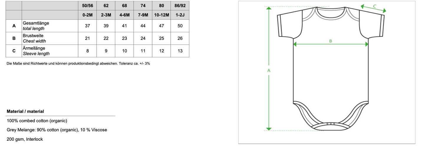 Kurzarm Babybody Lieblingsmädchen