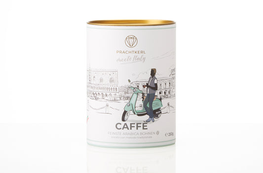 La Dolce Vita in jeder Tasse: Italienische Kaffeebohnen in praktischer Geschenkdose für deinen Prachtkerl - MyFavees-Shop