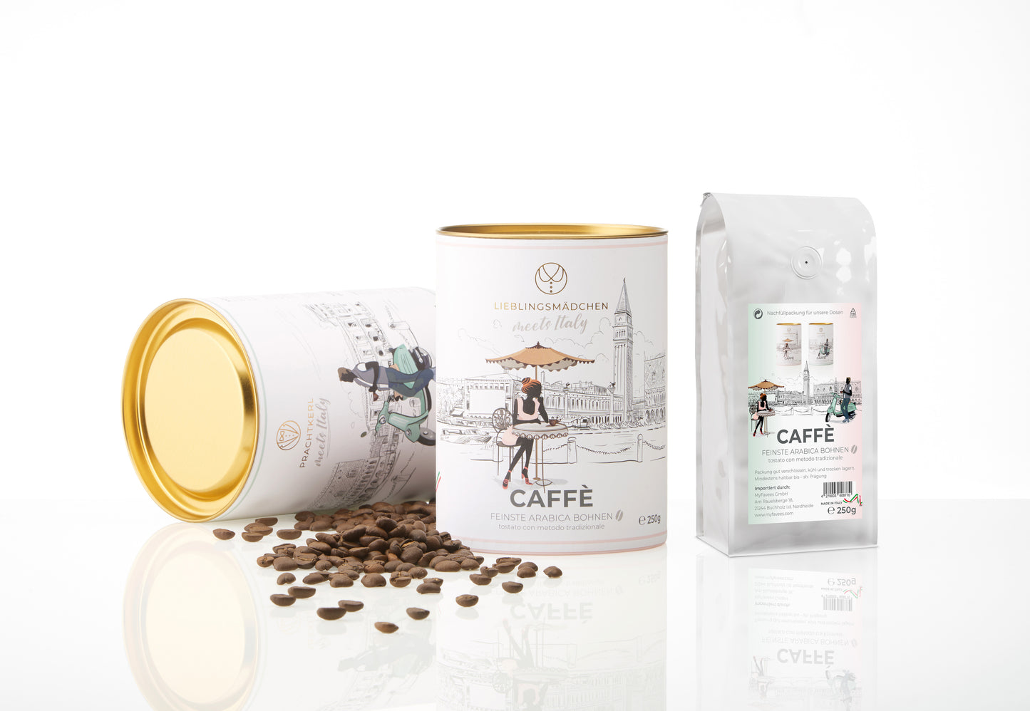 Nachfüllpackung 250g Kaffeebohnen für unsere Geschenkdosen - MyFavees-Shop