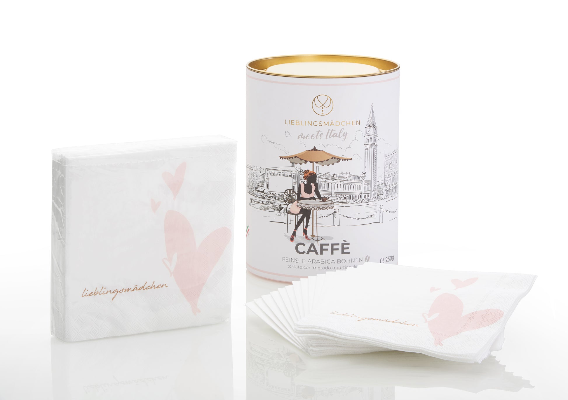 Cocktailserviette + Lieblingsmädchen Kaffeedosenset - MyFavees-Shop